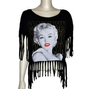 Hollywood Legend Marilyn Monroe‎ XXL Fringe Crop Top